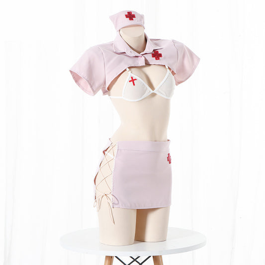Pink Dresses For Women Sexy Costumes Nurse Lingerie Role Play