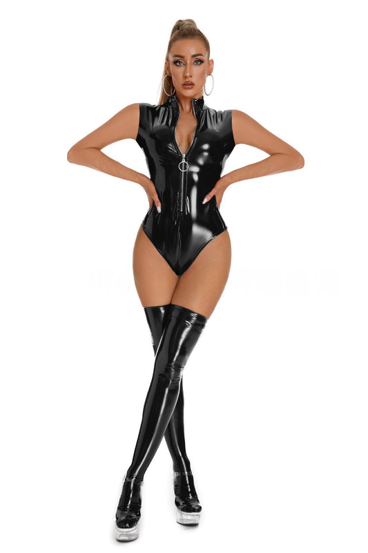 Women's Vinyl Bodysuit