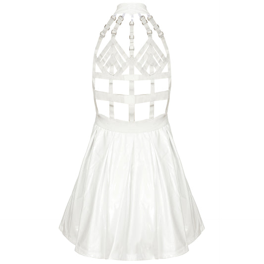 Harness Vinyl Mini Dress