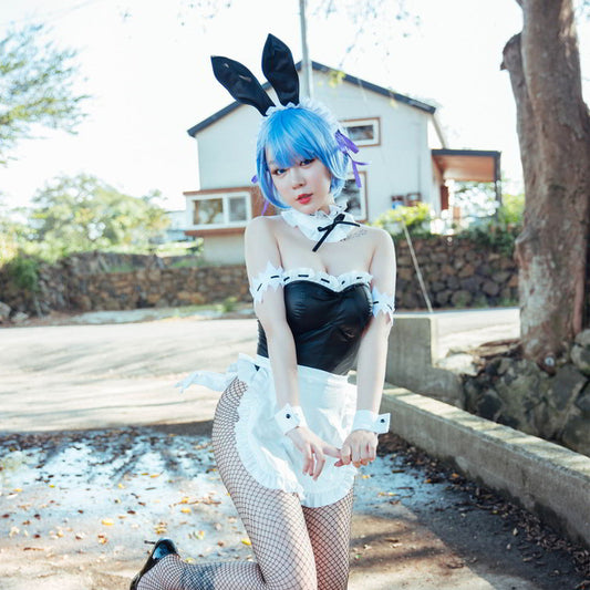 Womens Black Bodysuit Maid Sexy Bunny Costume Anime Cosplay Lingerie