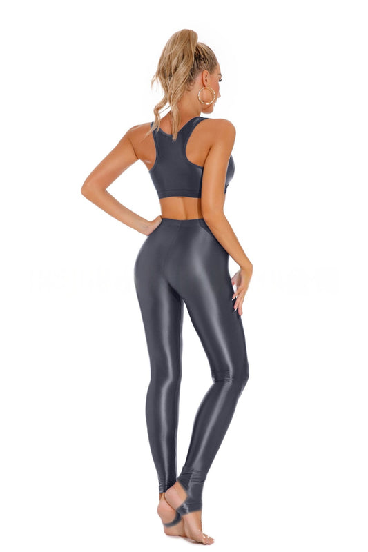 Oil Shiny Sexy Lingerie With Leggings