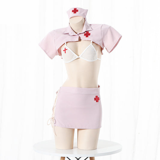 Pink Dresses For Women Sexy Costumes Nurse Lingerie Role Play