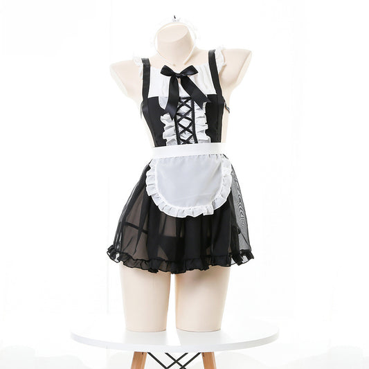 Sexy Red Dresses Submissive Maid Outfit Lingerie Cosplay Costume