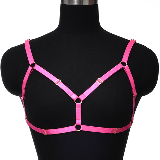 Black Bra Straps Strapy Strappy Harness Lingerie