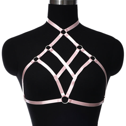 Black Sexy No Bra Strapy Bondage Harness Lingerie