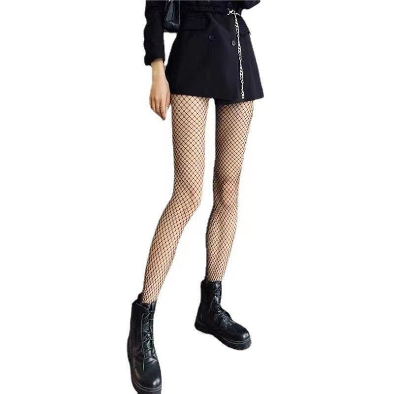 Chubby Crotchless Opaque Tights See Through Pantyhose