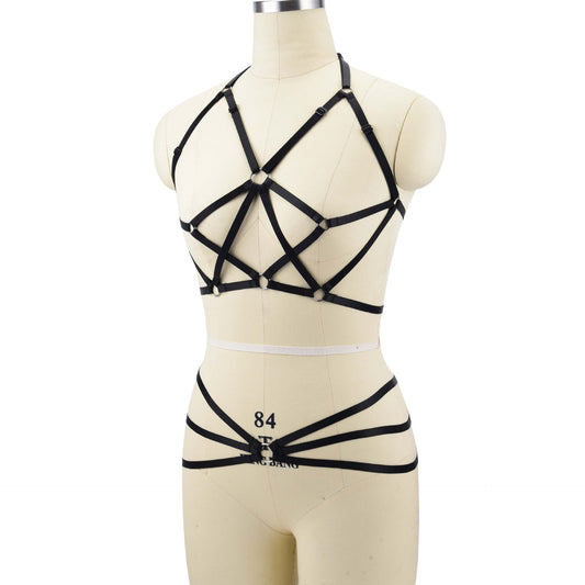 Chubby Sexy Lingerie Bra Set Hot Bdsm Lingerie Harness Sexy Bra Panties