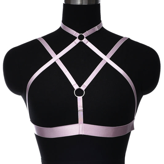 Couples Strappy Bra Nasty Black Body Harness Lingerie