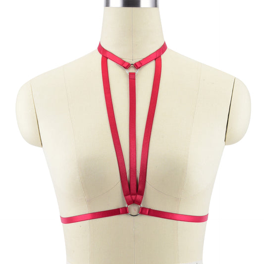 Extreme Harness Bra White Bdsm Lingerie Harness