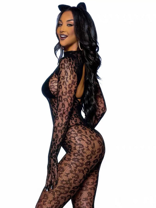 Intimate Bodystocking Crotchless Hot Open Crotch Lingerie Mesh Bodysuit