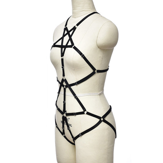 Intimate Red Bodysuit Naughty Bdsm Harness Lingerie Submissive Teddy