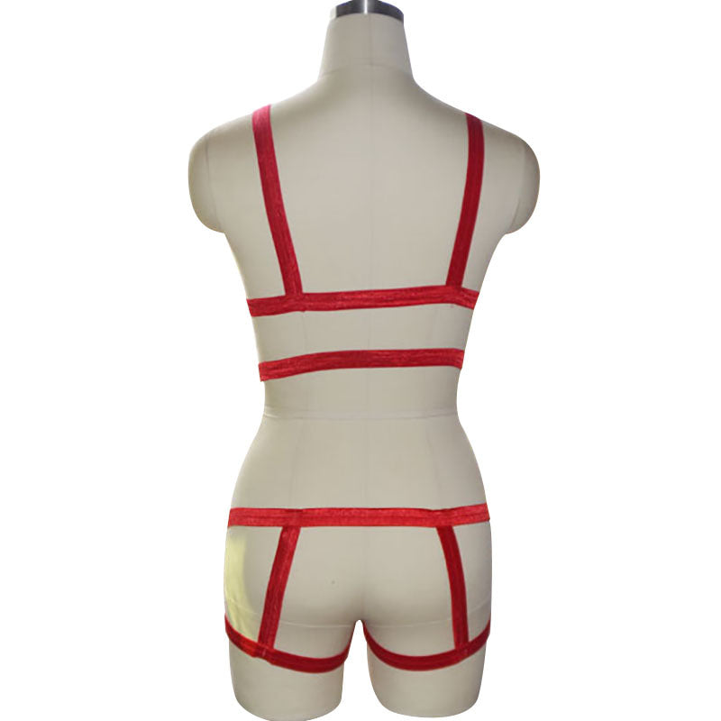 Latina Black Bodysuit Women Sexy Harness Lingerie Revealing Teddy