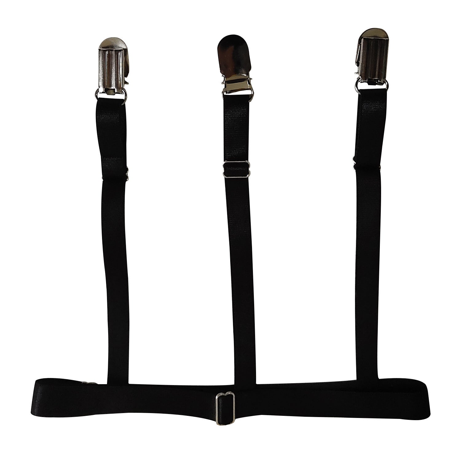 Black Strappy Harness Garter Set New Supper Club High-Waisted Black Silk Thong Harness W  main image 2