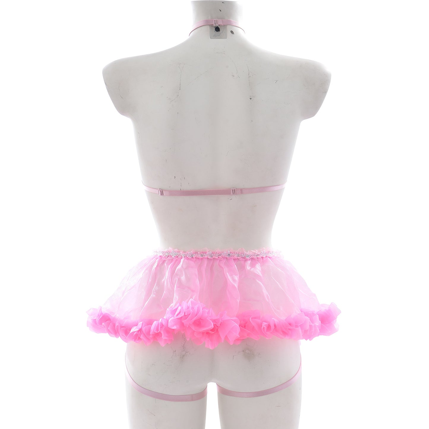 Nasty Sexy Crotchless Lingerie Set Revealing Sexy Harness Lingerie Submissive Bra Panties