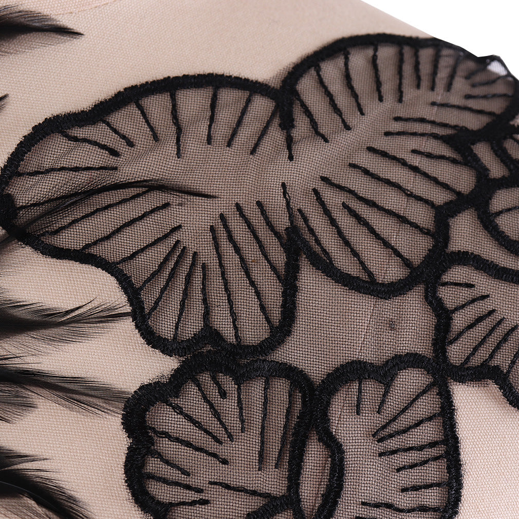 Naughty Bra for Sexy Wife Black Body Harness Lingerie Feather Bra