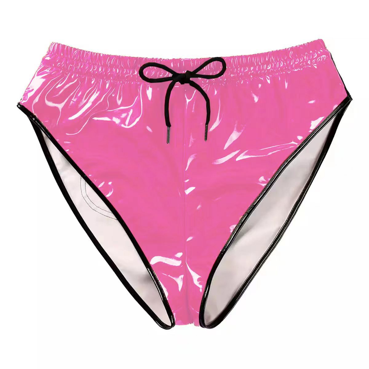 Naughty Panties Crotchless Red Leather Lingerie