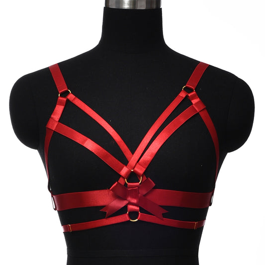 Naughty Strappy Bra Wife Black Body Harness Lingerie