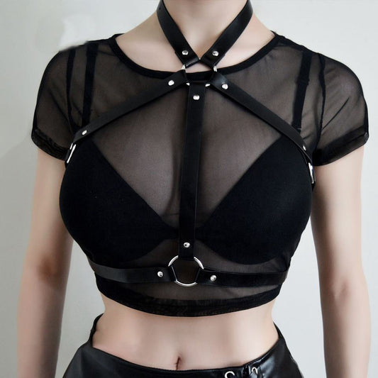 Genuine Leather Chest Harness