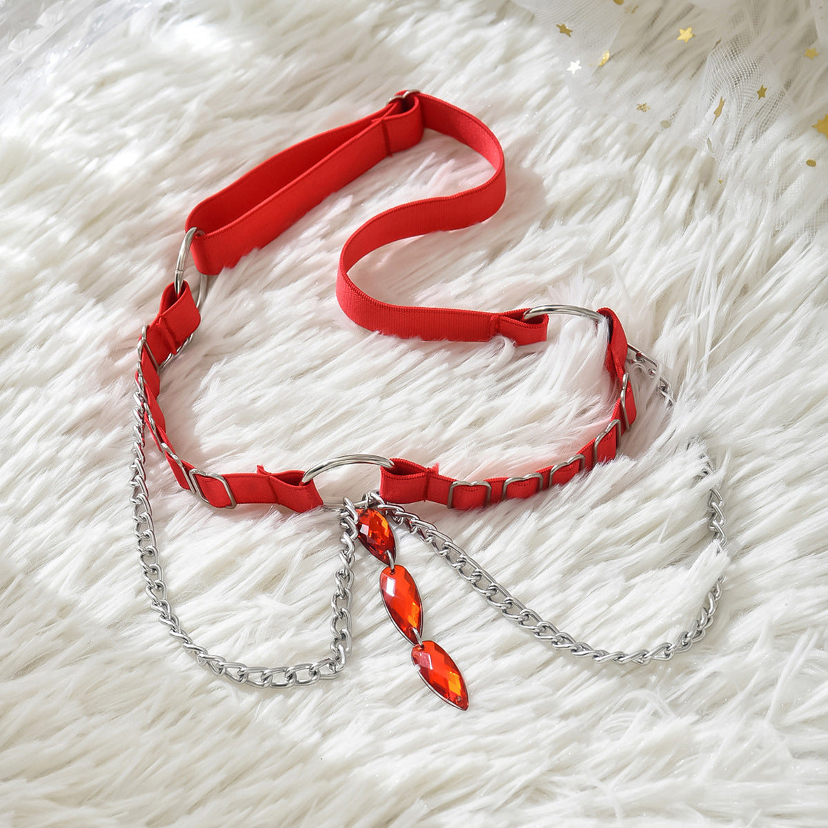 Red Chain Leg Garter