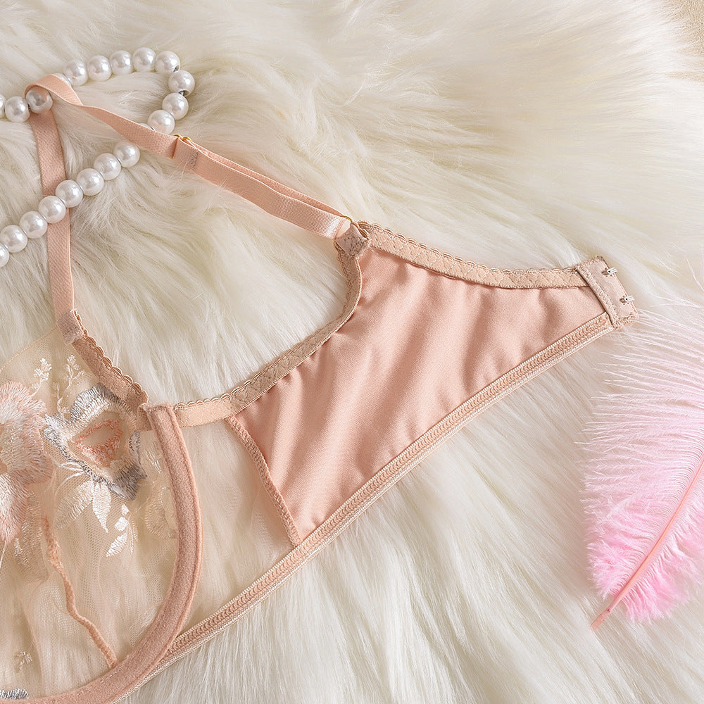 Embroidered Floral Lingerie Sheer