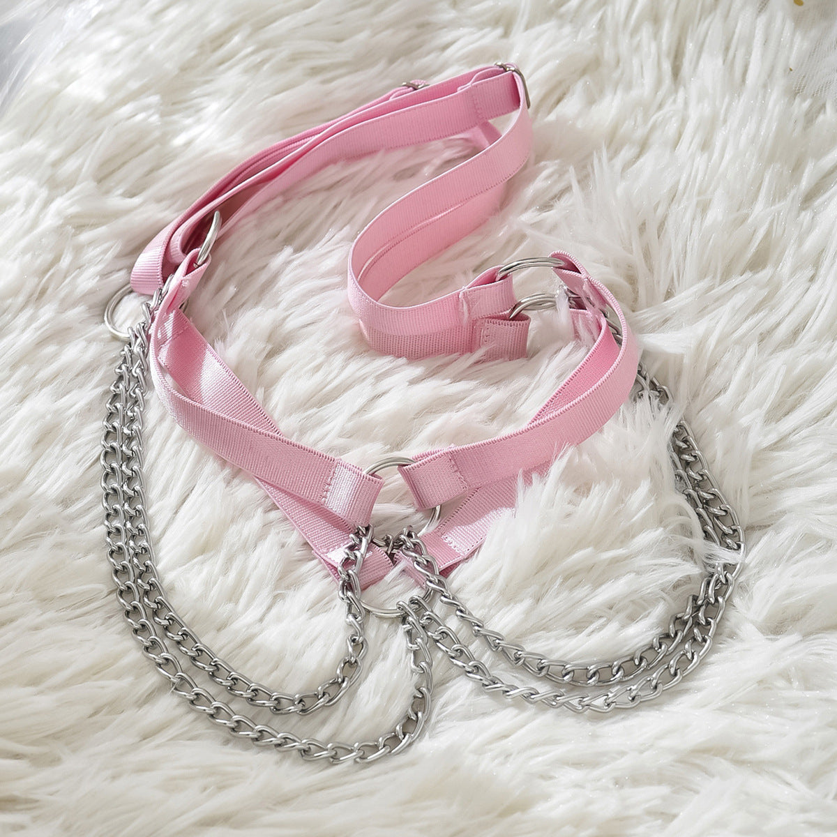 Chain Pink Leg Garter
