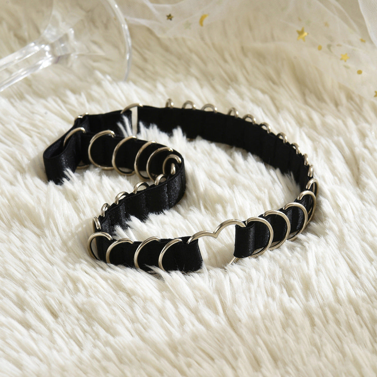 Rings Black Leg Garter
