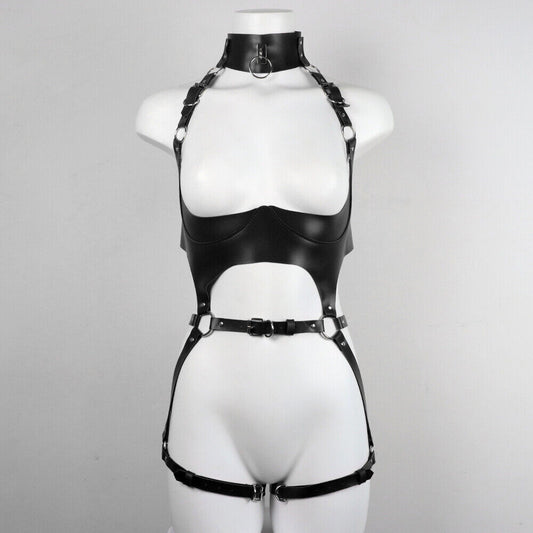 Under Boob Leather Chest Harness