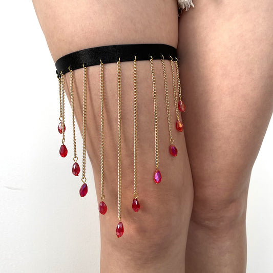 Slutty Garter Leg Harness Women Black Body Harness Lingerie