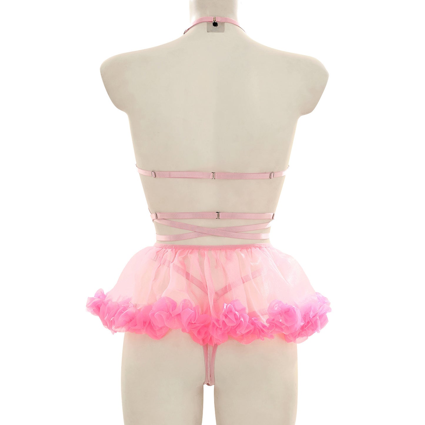 Pink Harness Lingerie