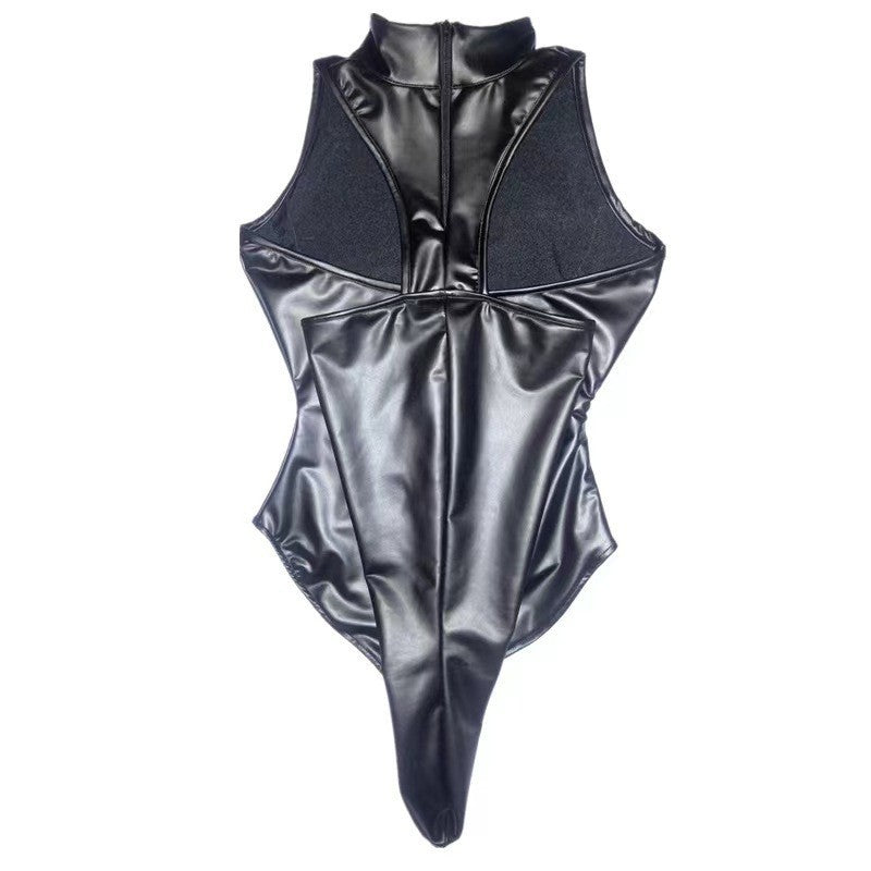 Leather Bodysuit For Bdsm