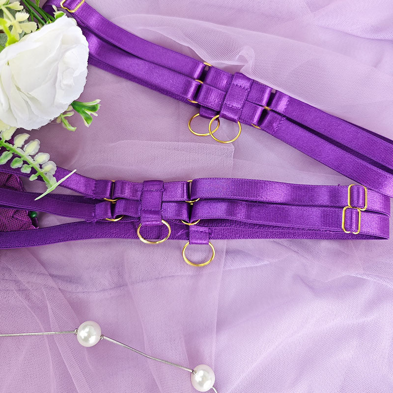 Purple Harness Lingerie