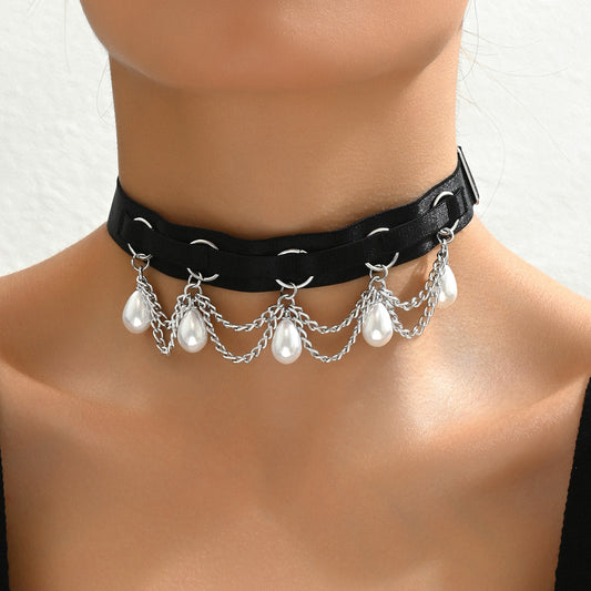 Pearl Chain Sex Choker