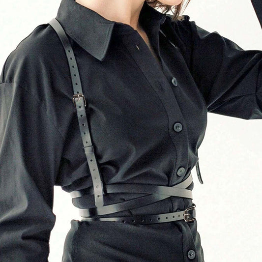 Leather Belt Harness Fashion