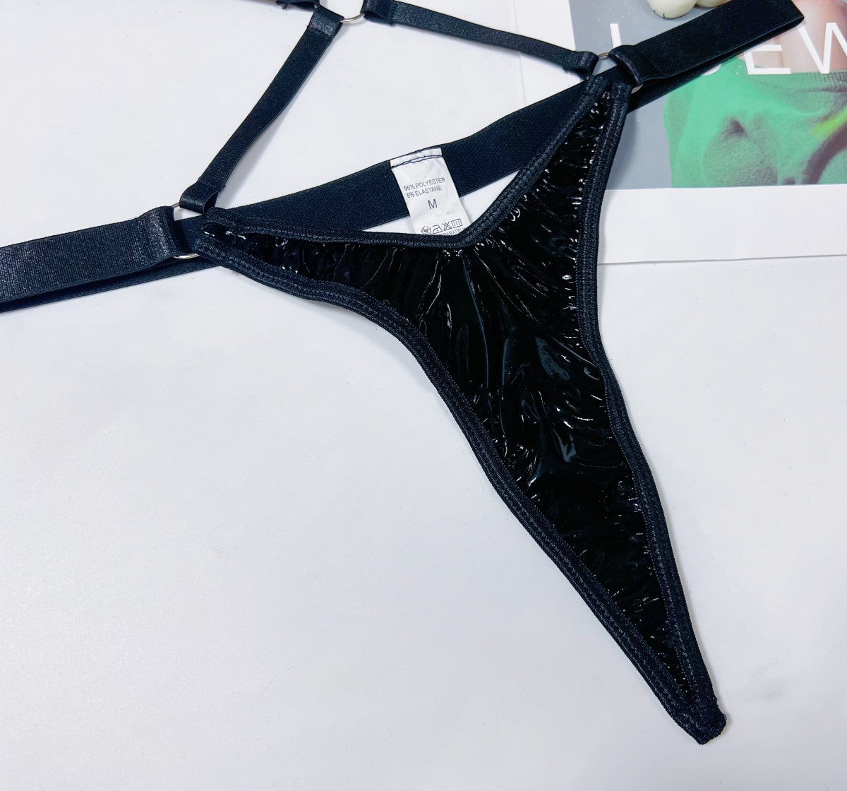 Black Latex Bunny Lingerie