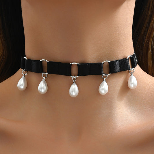 Black Pearl Sex Choker Women