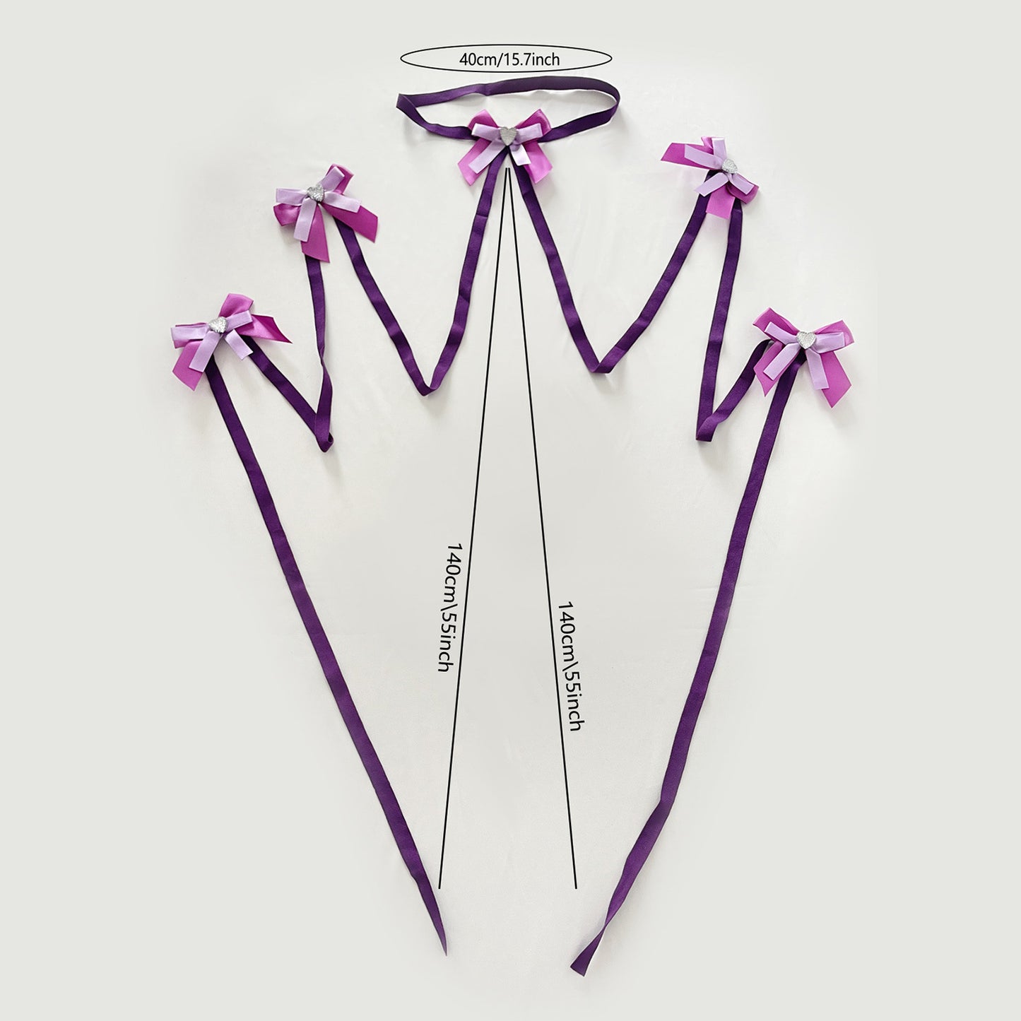Purple Bow Ivy Leg Garter