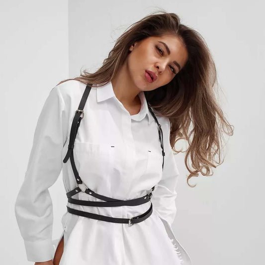 Womens Leather Harness Belts Fashion