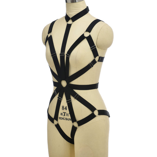 Women Womens Black Bodysuit Intimate Bdsm Lingerie Harness Latina Teddy