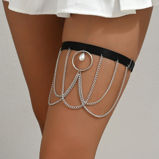 Pearl Chain Leg Garter