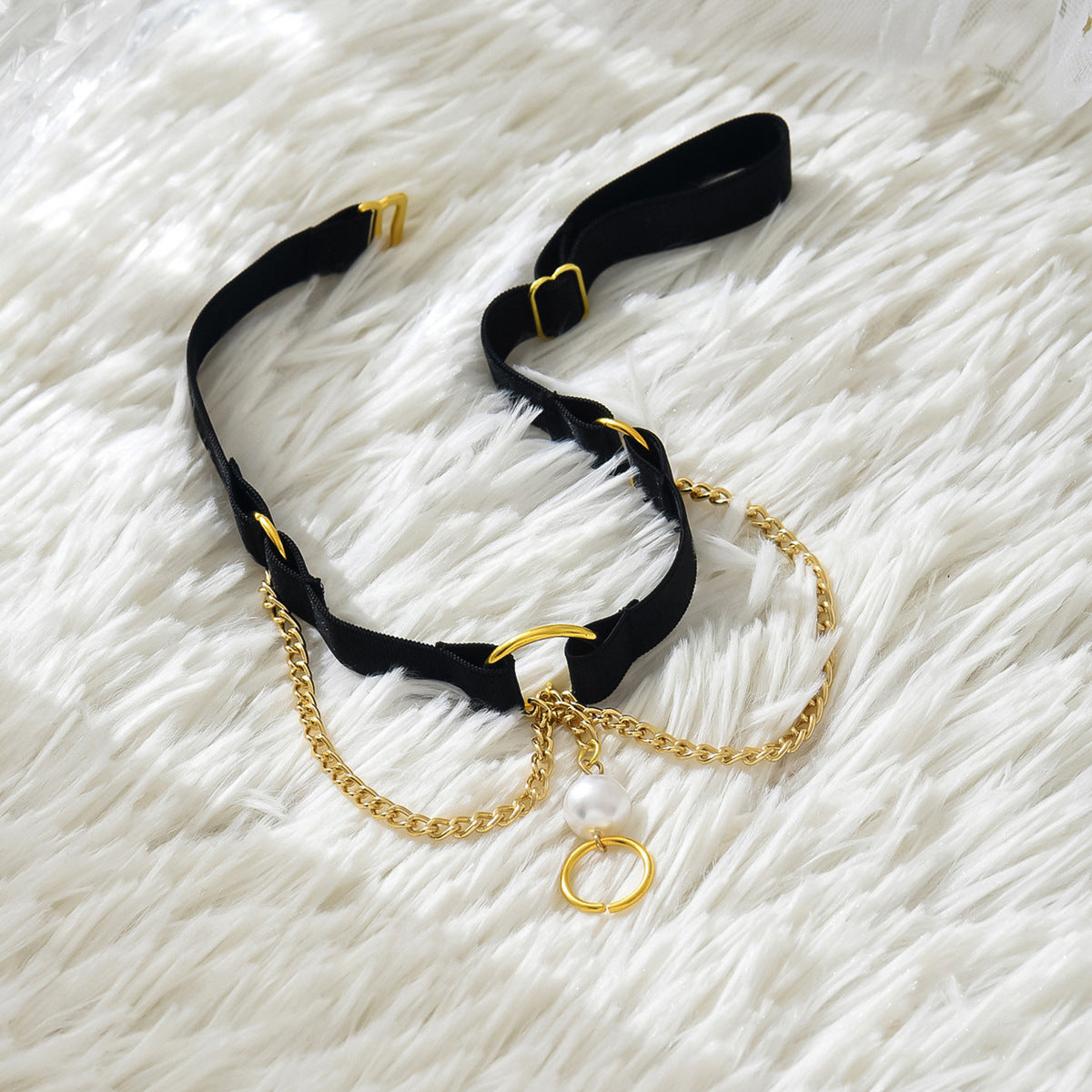 Sex Black Gold Chain Choker