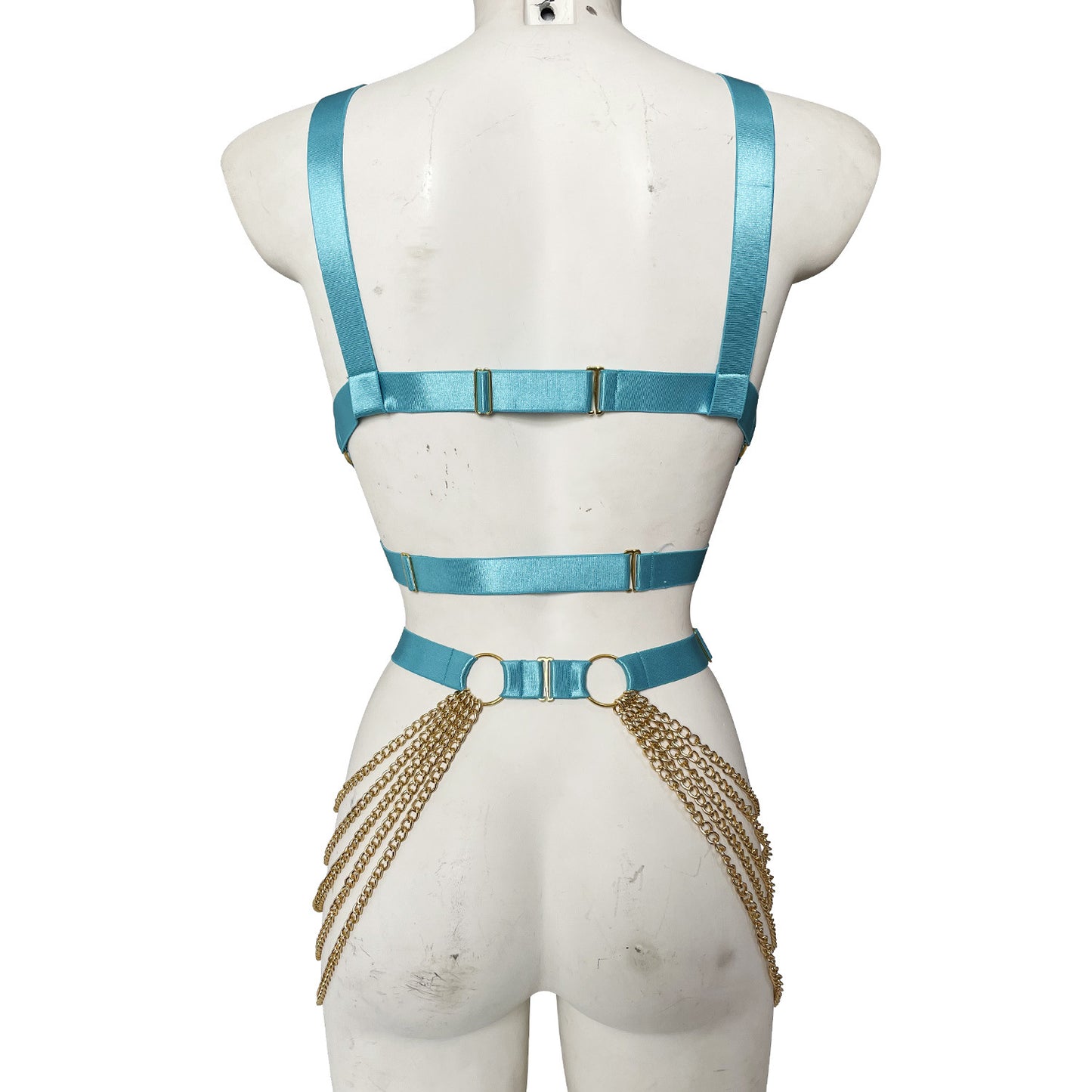 Blue Harness Lingerie Set