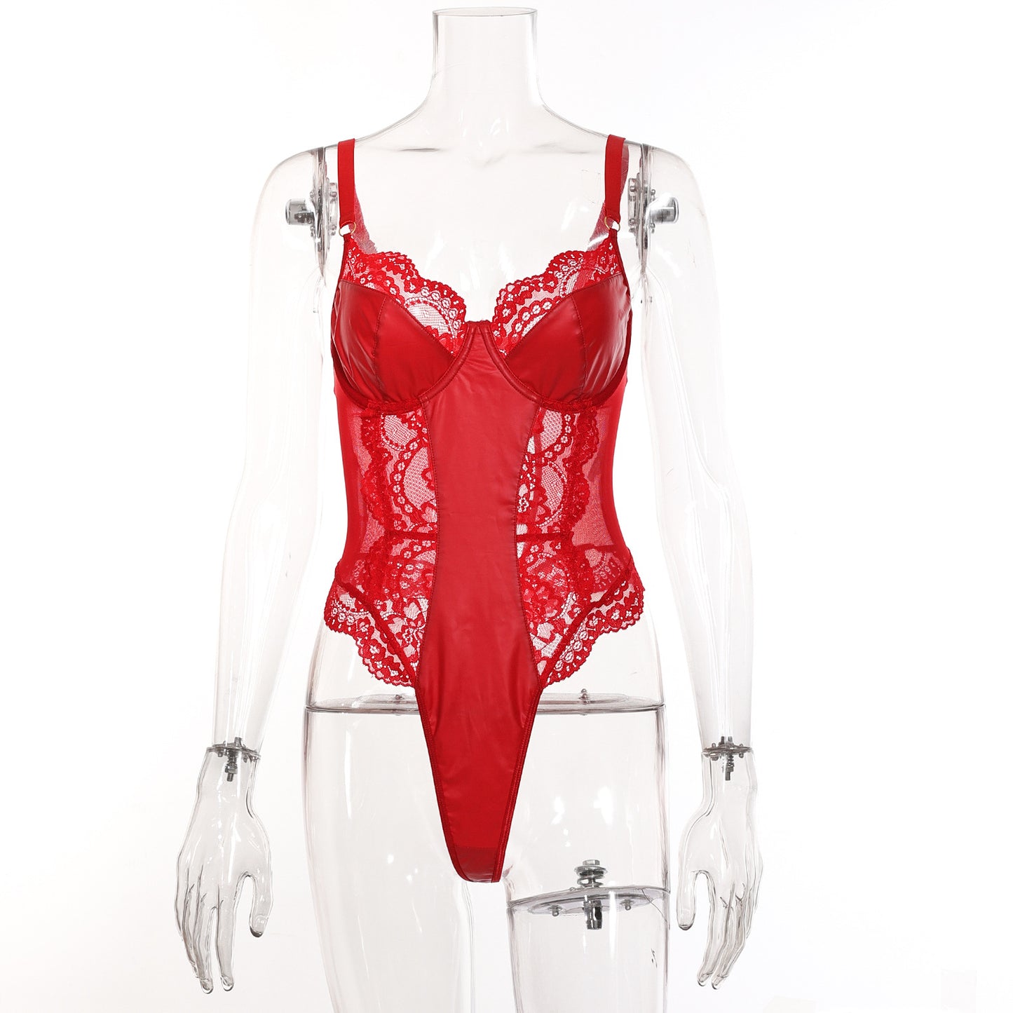 Lace Leather Black Bdsm Lingerie
