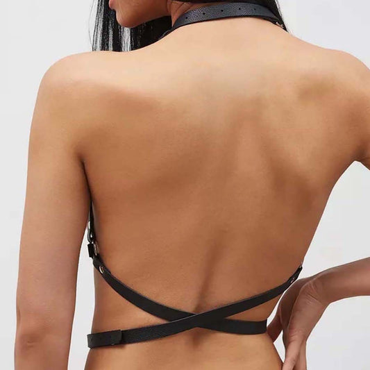 Leather Harness Bdsm Bra