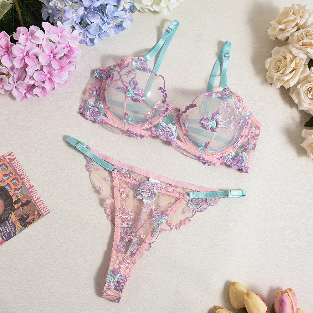 Embroidery Floral Lingerie Sheer
