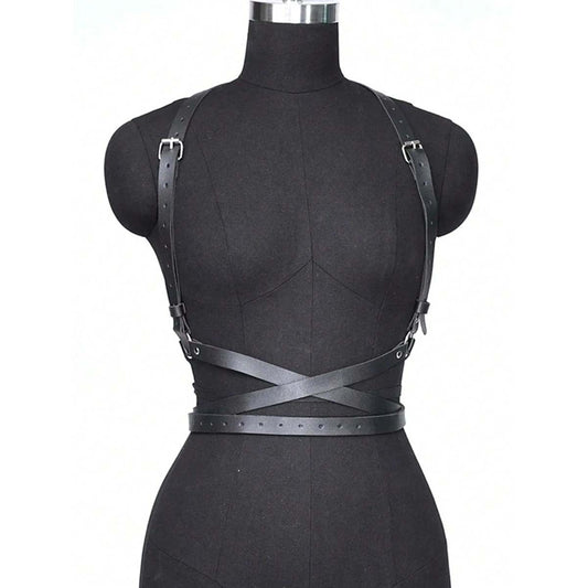 Leather Harness Corset Belt