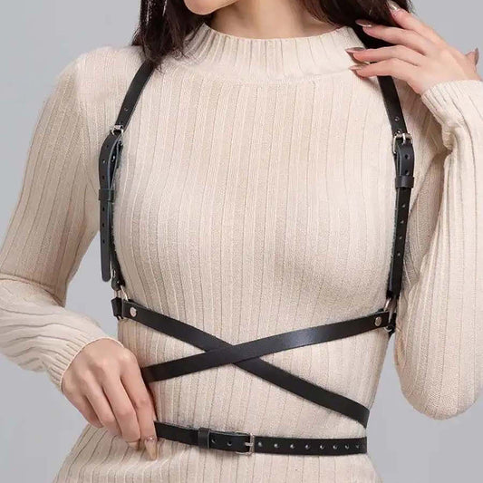 Women Leather Harness Belt