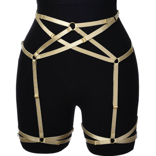 Revealing Garter.Belt Black Strappy Harness Lingerie