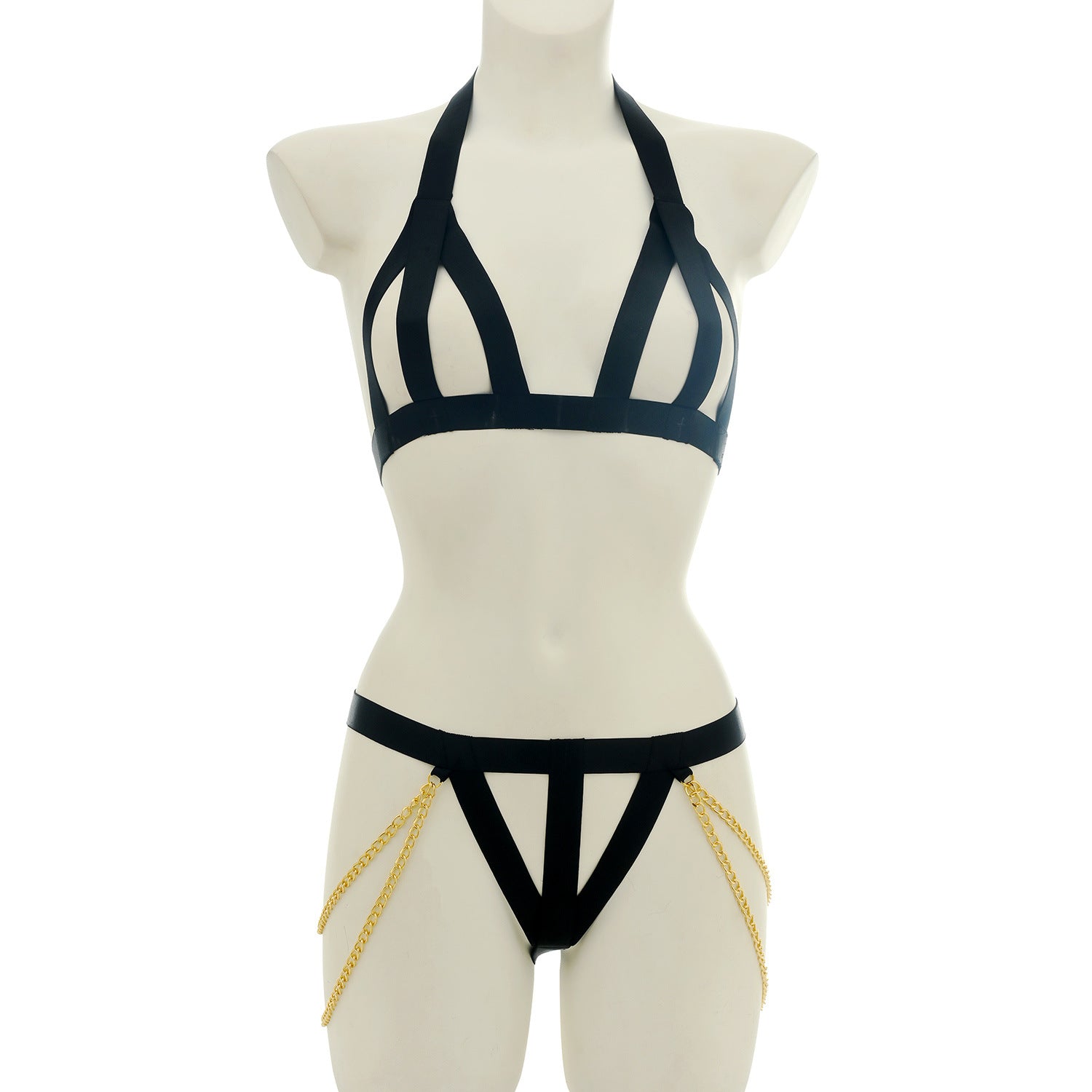 Revealing Sexy Black Lingerie Set Naughty Body Harness Lingerie Submissive Bra Panties Le Jour Jour Revealing Sexy Black Lingerie Set Naughty Body Harness Lingerie Submissive Bra Panties Le Jour Jour