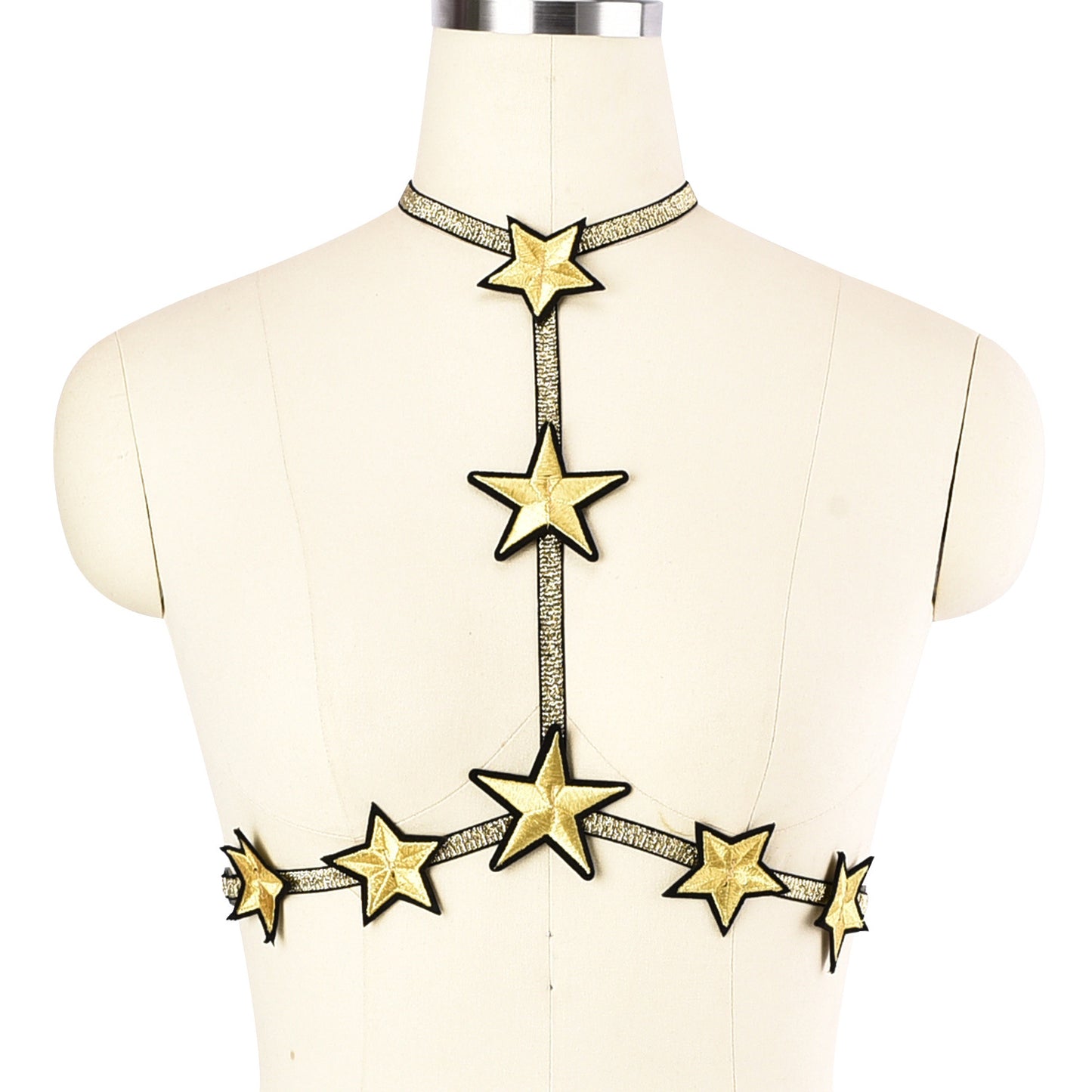 Revealing Sexy No Bra Black Bondage Harness Lingerie