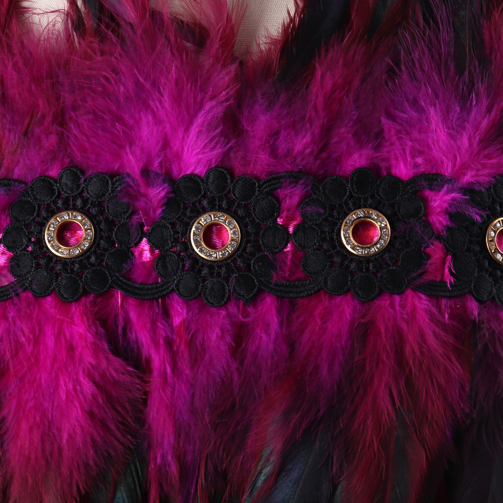 Sexiest Sexy Lingerie Bra Set Black Bdsm Harness Lingerie Feather Bra Panties